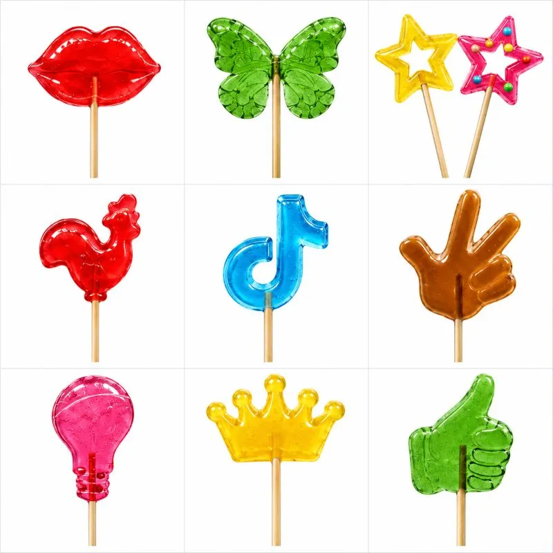 Happy Candy — работилница за бонбони 12 близалка за украса на торта