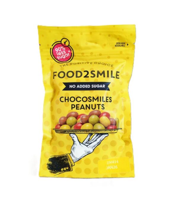 Chocosmiles Peanuts шоколадови бонбони без захар с ядки